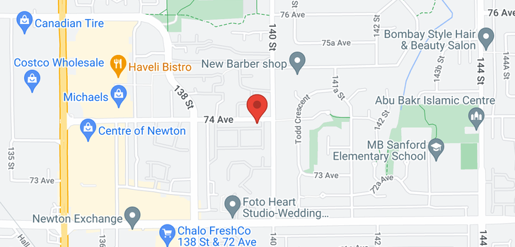 map of 61 13990 74 AVENUE